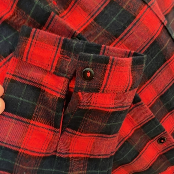 Umgee USA Embroidered Flannel SZ S Unique Button Down 3/4 Length Sleeves Fit Big - Picture 5 of 10